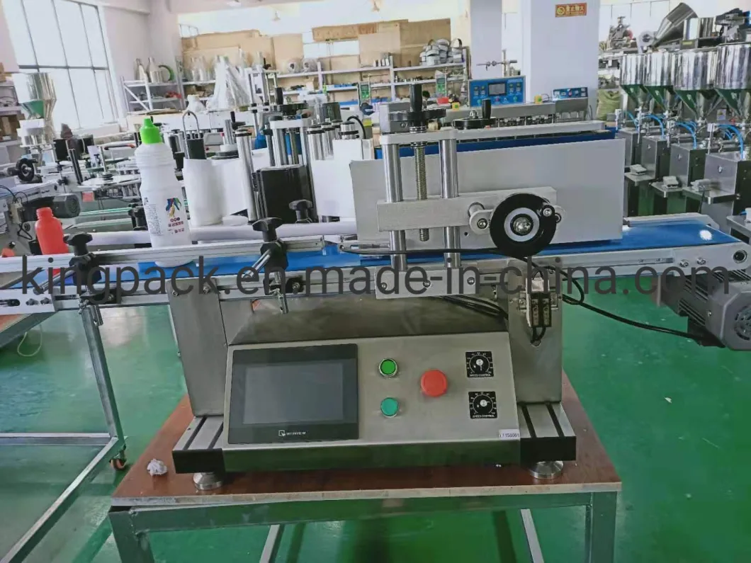 Factory Full Automatic Table Style Round Bottle Sticker Adhesive Labeling Machine