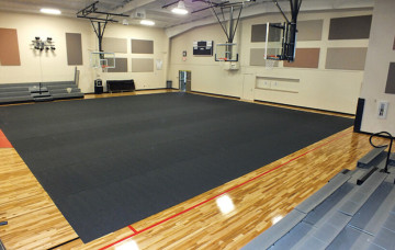 Phthalate-free sport gym floor cover tarpaulin