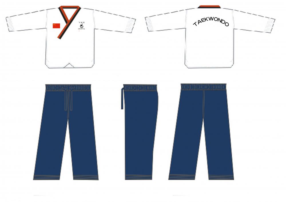 blue taekwondo uniform