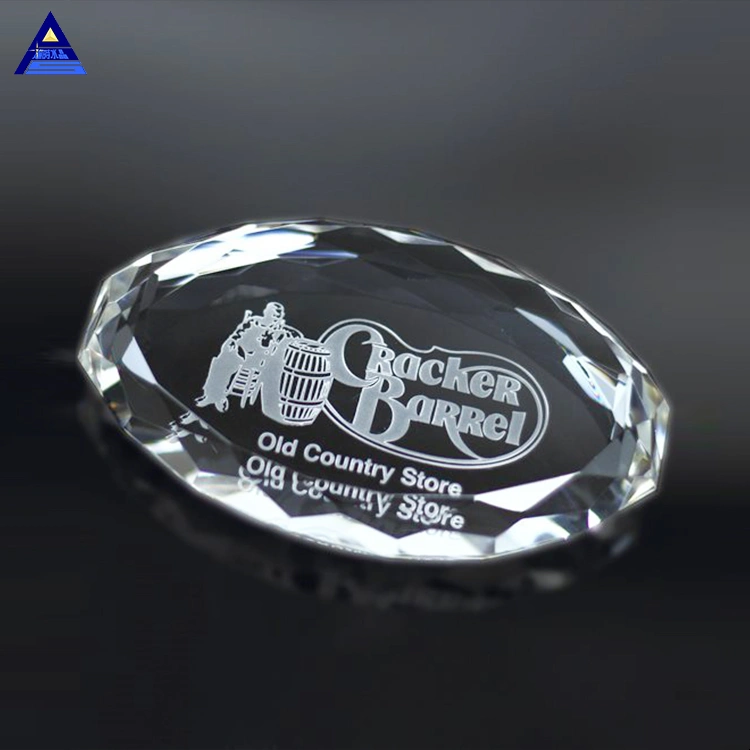 Crystal Diamond Pyramid Shaped Dome Ball Blank Glass Paperweight