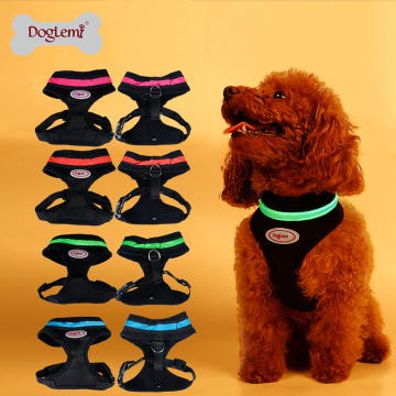 LED Mesh Pet Harness LED Dog Breathable Vest Harness