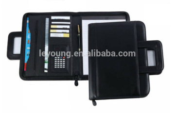 Strap Handmade Leather Resume Portfolio With Calculator