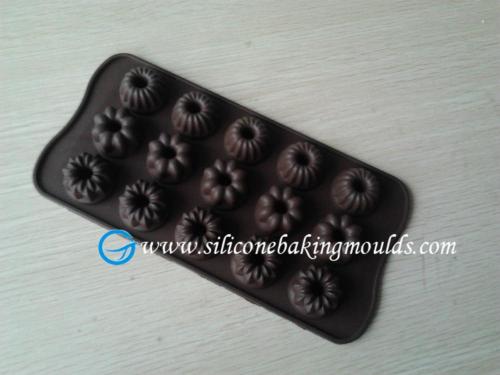 15 trous Eco Mini Savarin Silicone bonbons chocolat moules avec nouveauté Durable