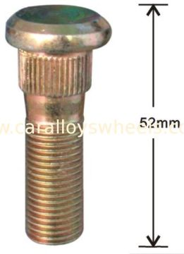52mm Alloy Wheel Bolt Fastners 14 * 1.5h, 14 * 1.5l