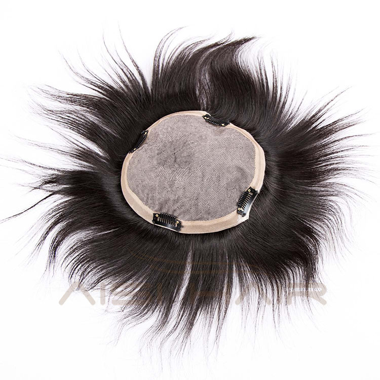 Aisi Hair 2018 New Style 100% Natural Indian Human Hair Price List , Toupees For Black Men