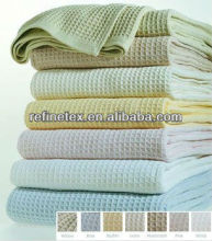 100% cotton waffle blanket