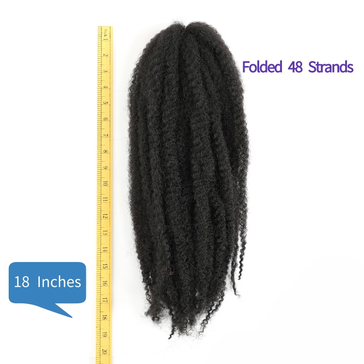 18 Inch 60g 100% Kanekalon ombre colors cuban kinky twist extension afro hair crotchet marley afro kinky braids