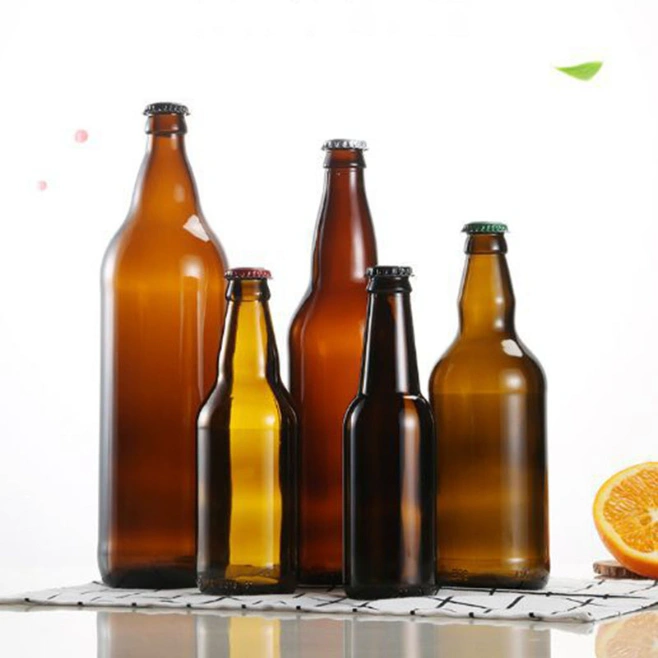 Cheap Custom Amber Brown Wholesale Glass Beer Bottle