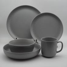 Grey Embossed Stoneware tableware,Chinese ceramic tableware,ceramic dinnerware sets