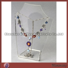 Clear high-grade fashional acrylic/lucite jewelry/necklace display/holder rack