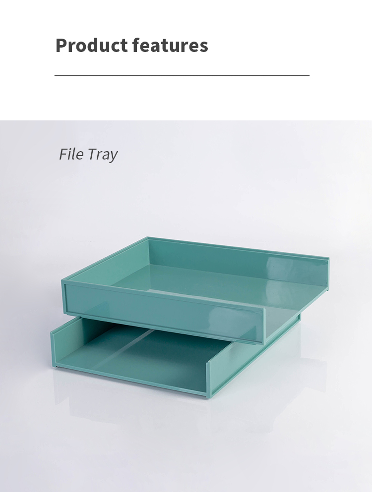 Plastic Stackable Customized Desktop Stationery  Letter size Document File Organizer File Tray