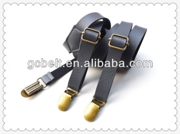 Hot sale high quality leather Men's suspender