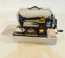 JA2-1 Household Old-Fashioned Embroidery Sewing Machine with Handle and White Plastic Case