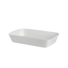 Custom White Porcelain Oval Baking Dish - Western Home Oven Safe Serving Dish for Restaurants and Fine Dining