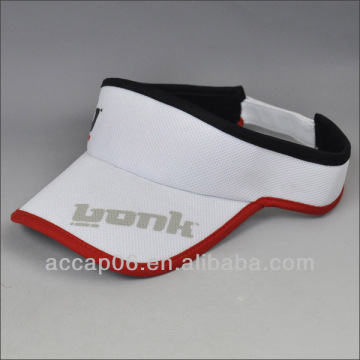 white embroidery uv sun visor hat