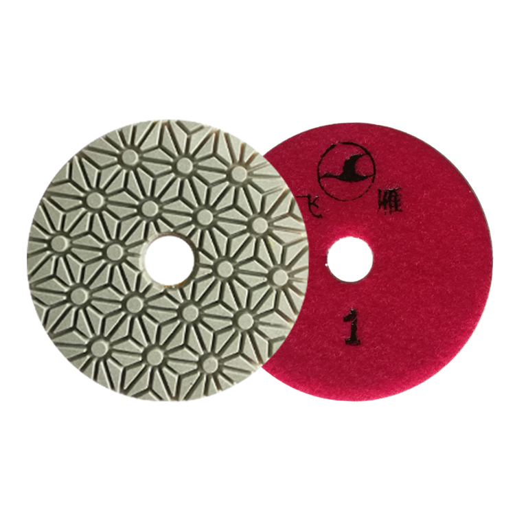 3 Step dry &wet diamond polishing pad 4 inch for stone concrete