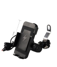 Motorbike Accessories: Metal Phone Mount with 10W Wireless Charger - Waterproof Motorcycle Phone Holder