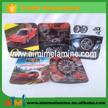 Different car design melamine coin tray with non-slip feets