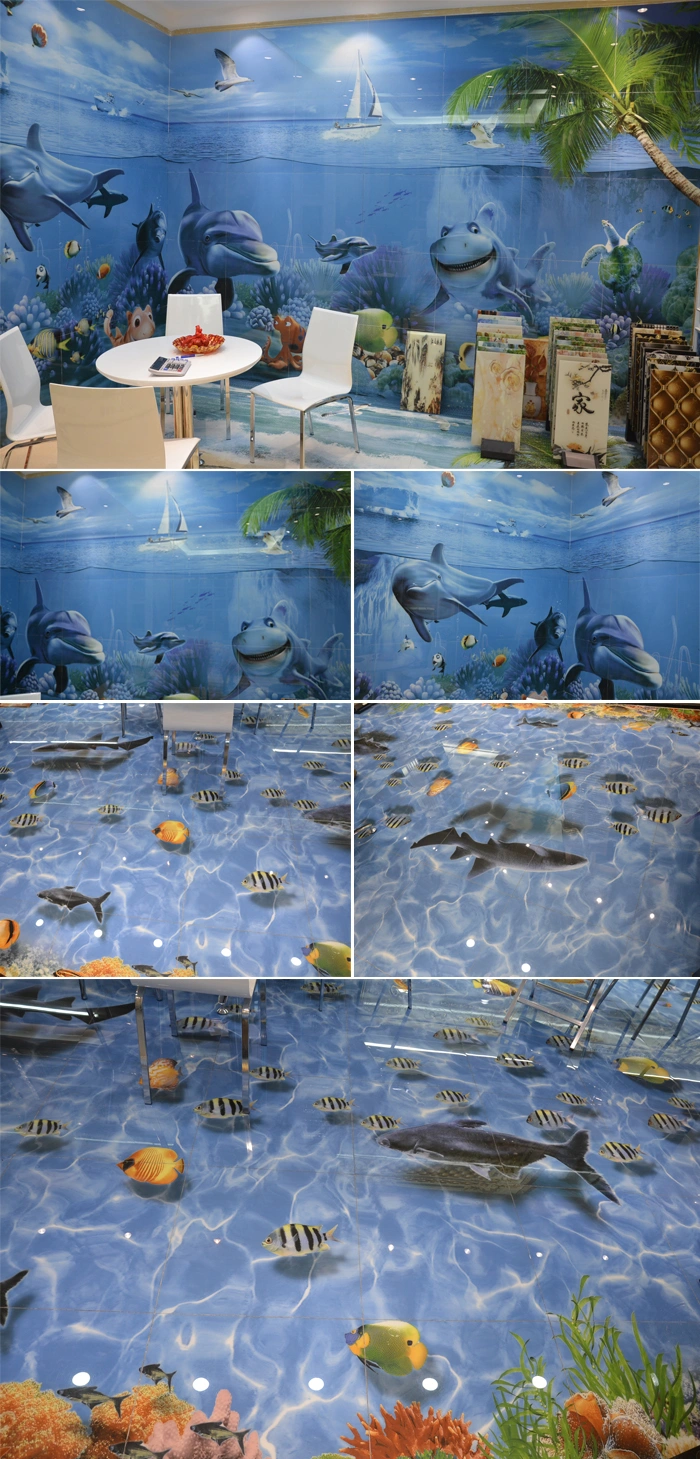 Foshan Factory 3D Ink-Jet Printing Beautiful Bathroom Tile Pictures