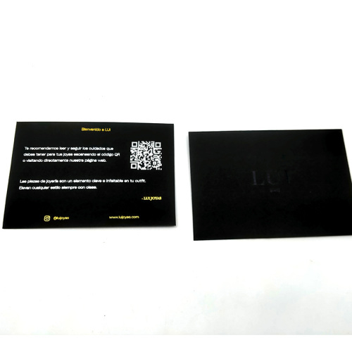 Printed Wedding Invitation Black Paper Card