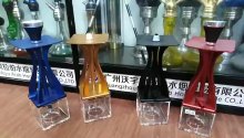 Electric LED hookah aluminum shisha pipe acrylic box narguile hookah