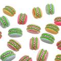 100Pcs / Set Mini Simulation Food Hamburger Rollenspiel für Puppe Küchenspielzeug Puppenhaus Miniaturen Klassische Charms DIY Dekoration