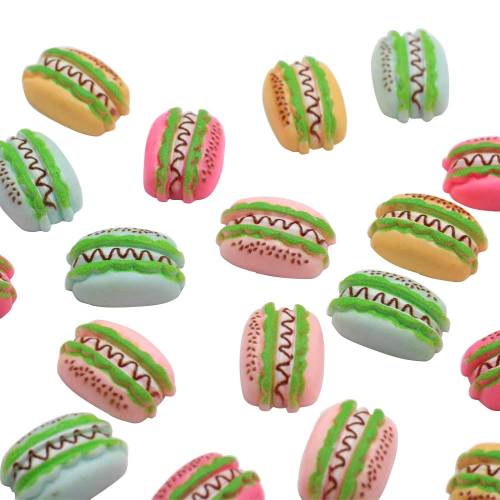 100 stks / set Mini Simulatie Voedsel Hamburger Fantasiespel Voor Pop Keuken Speelgoed Poppenhuisminiaturen Klassieke Charms DIY Decoratie