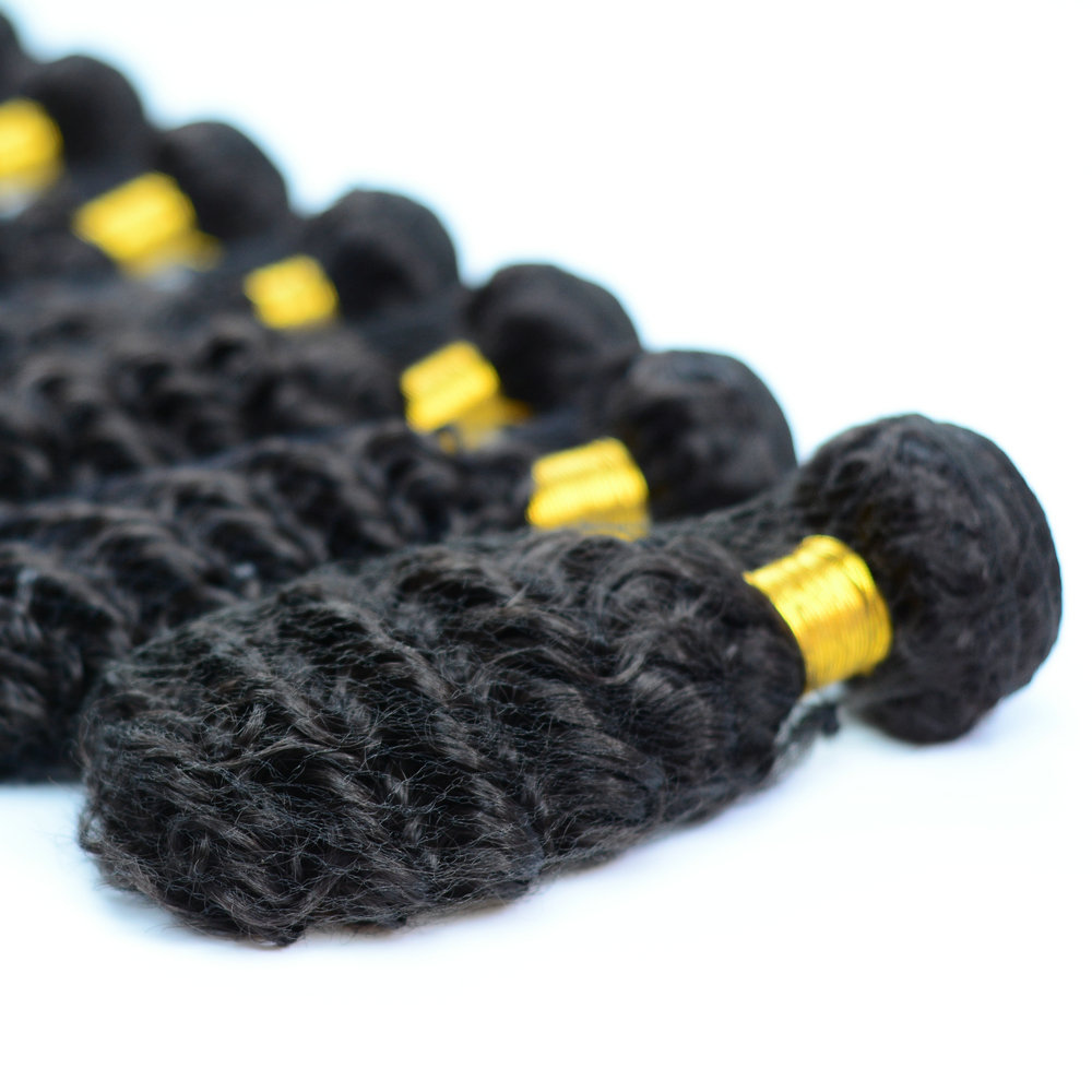 3 Bundles Deep Wave Hair Weaving  Natural Black Color synthetic Hair braid 300 g Each Set