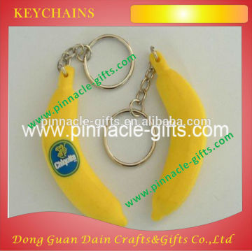 BANANA shape silicone two-sided 3D key chain