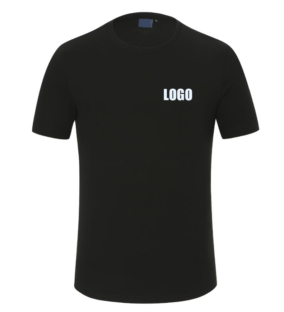 T-shirt à manches courtes du cou rond Logo personnalisé