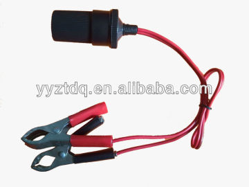 battery clip with cigar lighter socket