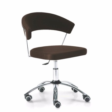 Mid back swivel leather office computer chair with wheels