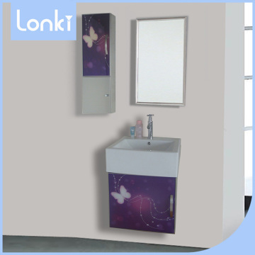 Factory direct sale stainless steel knock down bathroom vanity cabinet in China