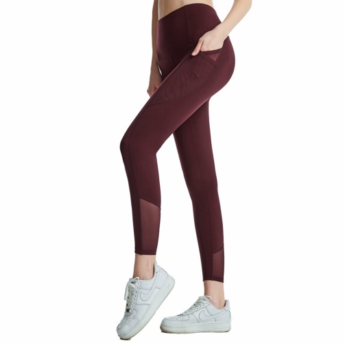 Legging Yoga Mesh Wanita dengan saku