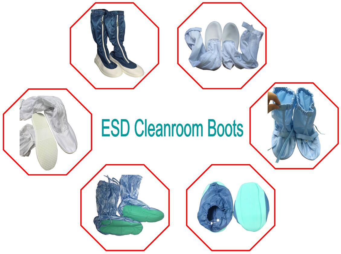 Unisex Durable Skid Resistance Cleanroom Antistatic ESD 4 Hole PU Shoes