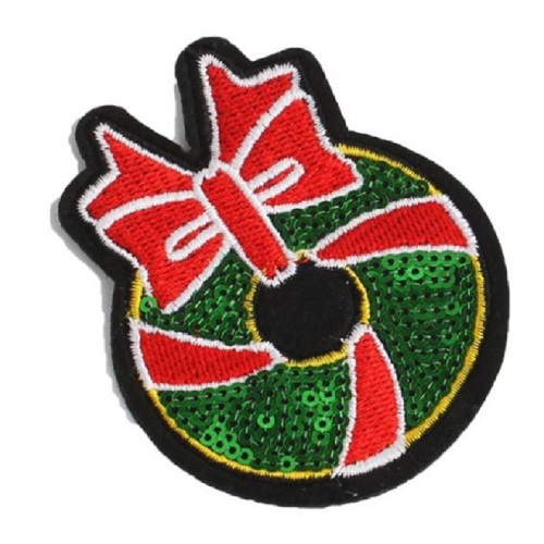 Sequin Kerisimasi uʻamea uʻamea i luga o sulugatiti patch