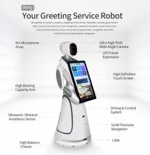 Cobot: Social Autonomous Remote Control Service Robot for Shopping Malls, Banks, and Post Offices