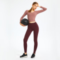 Fasion Fitness Women Lengeve Base Leaer Tops