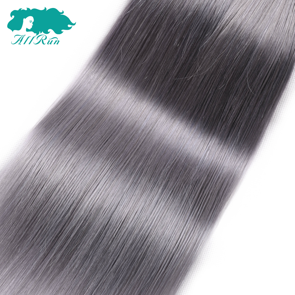 grey color human hair extension, grey hair bundles with closure