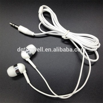 White color MP3 earbud with custom logo earbud