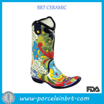 Unique colorful western Boot Vase