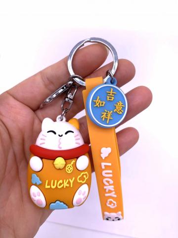 Lucky Cat PVC Keychain Wholesale