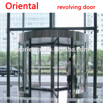 Intelligent glass door edifice hall entrances revolving door with 3 leafs