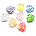 Cabochon in resina kawaii flatback a forma di corona trasparente bling di colore misto per ornamenti per la stanza perline di decorazioni artigianali per giocattoli