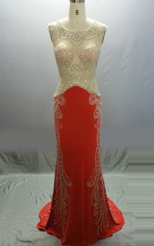 Sleeveless Mermaid Evening Prom Celebrity Dress