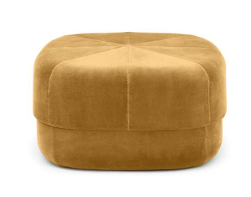 Modern fabric round velvet ottoman stool