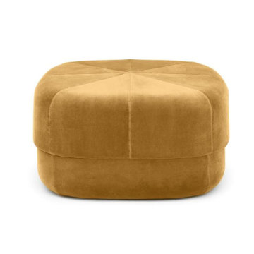 Moderner Stoff runder Samt Ottoman Hocker