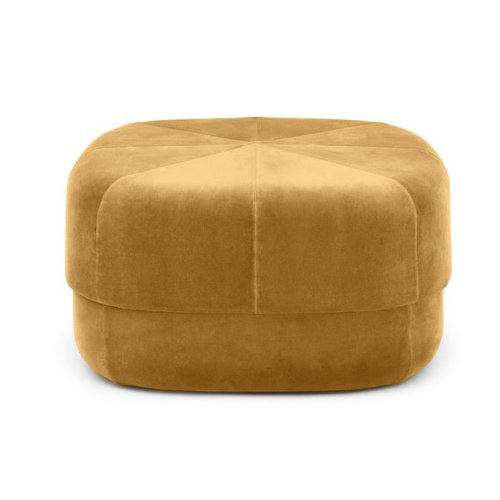 Moderner Stoff runder Samt Ottoman Hocker