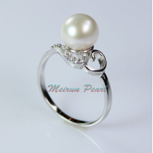 Sterling Silver Freshwater Pearl Ring (ER1602)