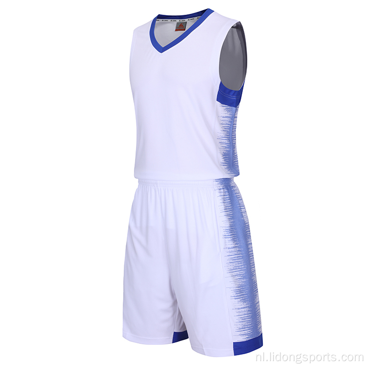 Hoogwaardige 100% polyester modieuze basketbal jerseys